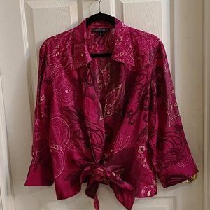 Lafayette 148 New York - Linen Blouse - Size 16
